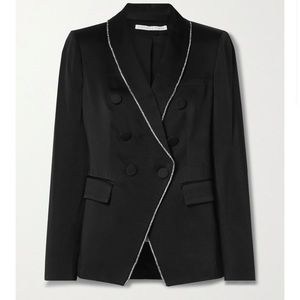 Veronica Beard Jagger Dickey crystal embellished satin crepe blazer